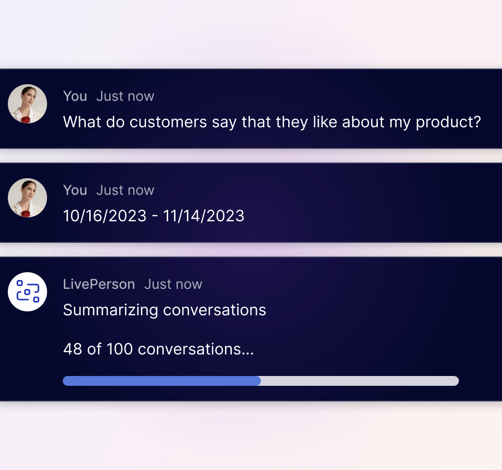 Blending real-time conversation with AI insights