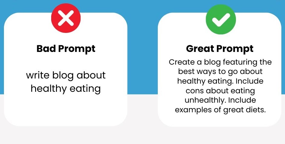 good vs bad prompt